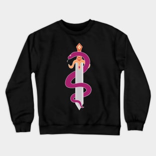 Sword and Snake (Lesbian Colors) Crewneck Sweatshirt
